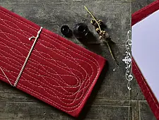 Bahi khata Red Pothi / Diary ☙ 34 { 14" X 7" in }